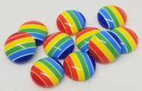 12mm - Stripy, Bold Rainbow