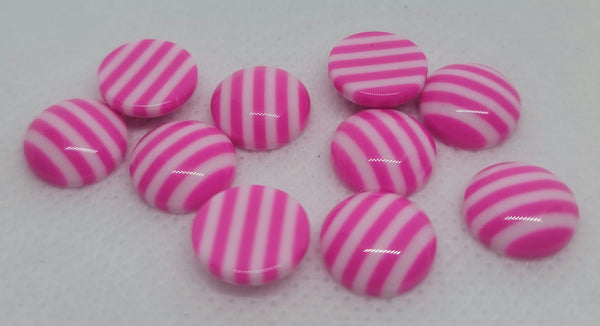 12mm - Stripy, Pink