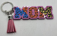 Keychain - Mom Bright Leopard Print Style